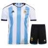 Officiële Voetbalshirt + Korte Broek Argentinië 3 Star Thuis WK 2022 - Kids